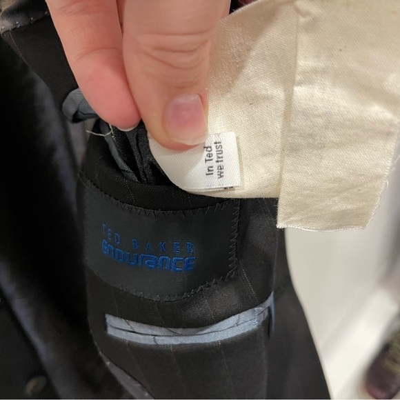 Ted Baker Endurance Stripe Wool Blend Sports Coat Jacket Size 42 Long - Picture 8 of 10